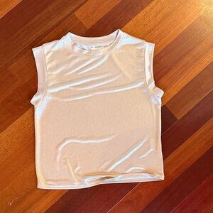 Elegant Cream Sleeveless Top